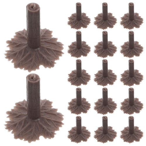 200Pcs Light Brown Plastic Mini Tree Bases for Home Train Diorama