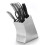 3Pcs Stainless Steel Cutlery Block Kitchen Storage Rack Silver 1