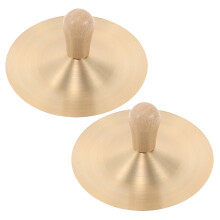 5Pairs Mini Cymbals with Wood Handles for Kids Dance Party