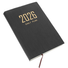 5Pcs Compact A5 Planner Organizer Black PU Daily Weekly Notebook