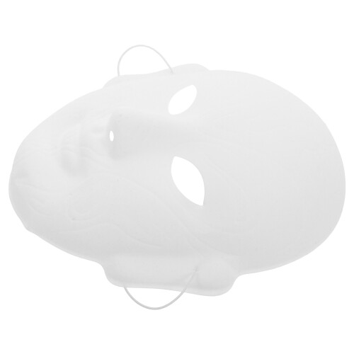 3Pcs White Plastic Peking Opera Mask DIY Set for Creative Home Use