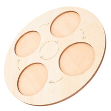 4Pcs Educational Wooden Animal Growth Cycle Plates for Children