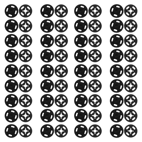 4000Pcs Black Nylon Anti-Exposure Sew-on Snap Buttons for Clothes