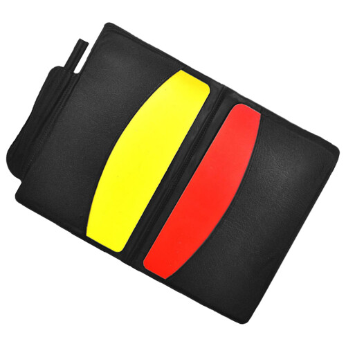 4Sets Professionele Zwarte Scheidsrechterskaarten Set Met Clip En 1