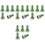 20Pcs Light Green Silicone Toggle Protection Covers for 3