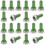20Pcs Light Green Silicone Toggle Protection Covers for 5
