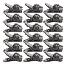 400Pcs Black Plastic Headphone Clips Rotatable 360 Mic Cable Holder