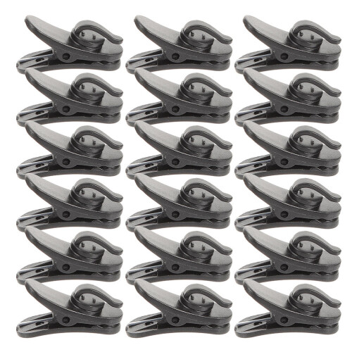 400Pcs Black Plastic Headphone Clips Rotatable 360 Mic Cable Holder