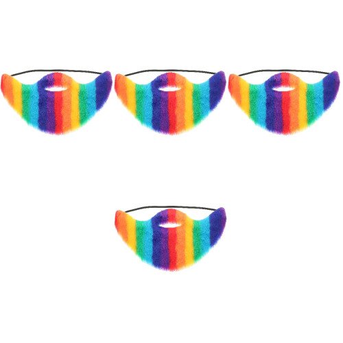 4St Multikleuren Stoffen En Baard Cosplay Feest 2