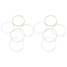 6Sets 5-Snarige Banjo Snaren Gekleurd Rvs Staal Bronzen Omwikkeling
