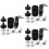 3Ensembles Ensemble Accessoires Feutrine Batterie Noires Pour Jeu Durable 8