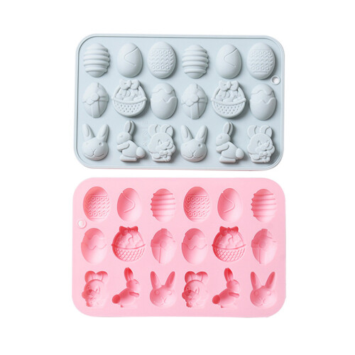 4Pcs DIY Silicone Easter Cake Molds for Jelly Chocolate Baking