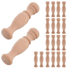 60Stk Chinesische Holzstäbe Mit Römischem Säulendesign Beige