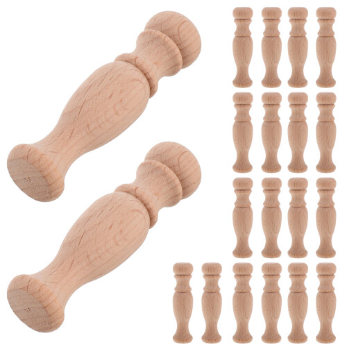 60Stk Chinesische Holzstäbe Mit Römischem Säulendesign Beige