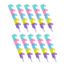 50Pièces Crayons Rigolos Empilables ABS Couleurs Variées Pour Enfants