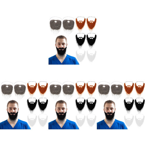 32Pièces Fausse Barbe Élastique Colorée Décor Cosplay 1