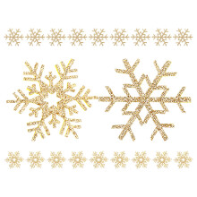 80St Borduurpatches Sneeuwvlok Van Kledingstof Voor Creatief Gebruik