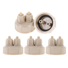 10St Hoogwaardige Co2 Flesdop Beige ABS Voor Aquarium Reactor Sluiting