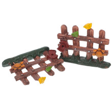 10St Resin Mini Picket Fence Met Nest Voor Poppenhuis