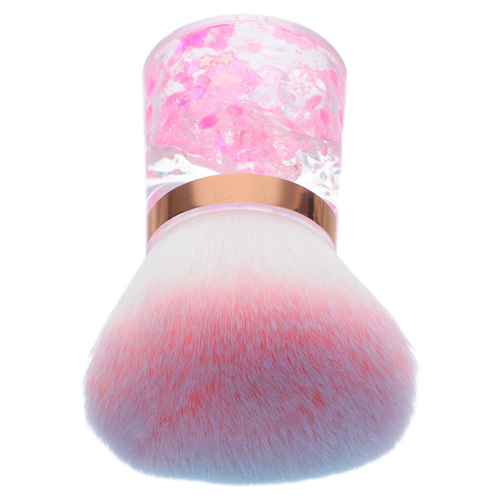 Ohphcall Pink 4Pcs Flower Shape Nail Dust Brush Soft Acrylic Manicure Cleaner