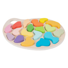 2Sets Holzpuzzle Farbzuordnung Kindergarten Lernspielzeug