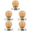 5Stk Espresso Handtamper Mit Holzgriff, Presser Khaki 6