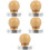 5Stk Espresso Handtamper Mit Holzgriff, Presser Khaki 7