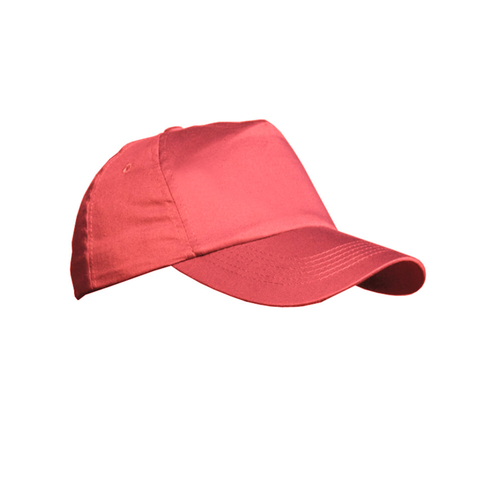 Result (One Size, Red) Unisex Plain Baseball Cap (Pack Of 2)