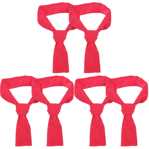 6Stk Komfortables Chef-Neckerchief Rot Strapazierfähiger 2