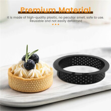 8 StüCk Runde und Ovale Torten Ringe HitzebestäNdiger Perforierter Kuchen Mousse Ring Antihaft Backen Geschirr Kuchen Form Kuchen Ring