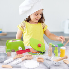 Children Kitchen Toys DIY Cooking Pretend Simulation Wooden Kitchen Food Toys for Kids Toy Set - Kitchen Tools