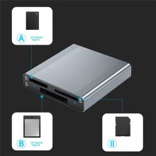 Card Reader for CFexpress Type A + Type B + Memory Card 3-In-1 High Speed 10Gbps Data Transfer USB 3.1 Gen 2