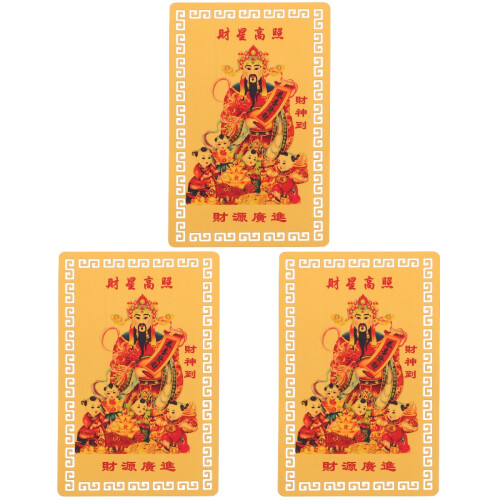 3Pièces Cartes Amulettes Chance Design Élégant 2024 2