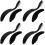 8Pcs Eyelash Separator Black Metal Comb Lightweight Makeup Beauty Tool 5