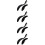 8Pcs Eyelash Separator Black Metal Comb Lightweight Makeup Beauty Tool 8
