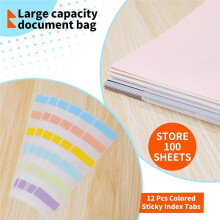 Scrapbook Paper Storage Organizer 12x12Inch Clear Storage Organizer with Adhesive Index Tabs for Scrapbook Paper Vinyl A