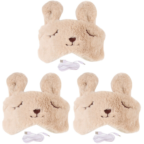 3Stk Wiederaufladbare Dampfblickmaske USB Beige 1