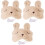 3Stk Wiederaufladbare Dampfblickmaske USB Beige 3