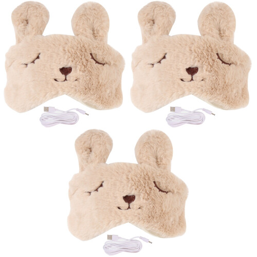 3Stk Wiederaufladbare Dampfblickmaske USB Beige 2