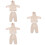3Sets Fleece Schlafanzüge Für Kinder Beige Pull-Over Warm 7