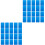 100Stk Sublimations-Visitenkarten Blau Metall Blank Mit 4
