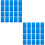 100Stk Sublimations-Visitenkarten Blau Metall Blank Mit 7