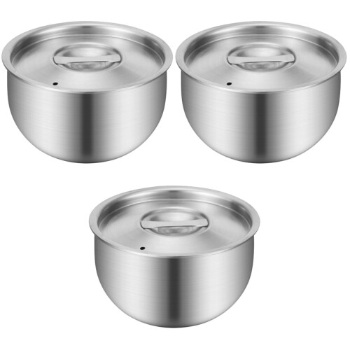 3Stk Küchenschüssel Aus Mit Deckel, Suppen- Und Eierschale 2
