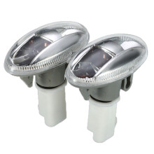 2 Pares de Luz Indicadora de Direção Lateral para Parceiro de Carro, Luz Repetidora para 108 107 407 206 6325G3 para Citreon C1 C2 C3