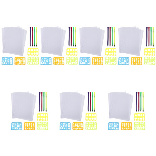 7Sets Lineale Schablonen Kinder Lernwerkzeug 2