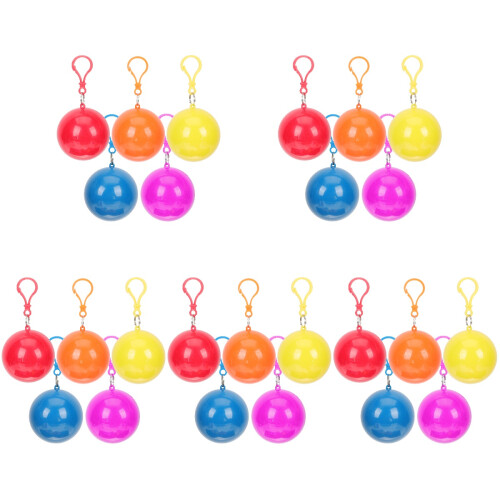25Pièces Ponchos De Pliables Multicolores Et Portables 1