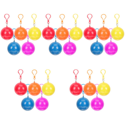25Pièces Ponchos De Pliables Multicolores Et Portables 2