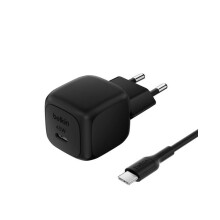 Belkin Pack Cargador de Pared Rápido USB-C 45W Power Delivery y PPS con Cable USB-C 1m Negro