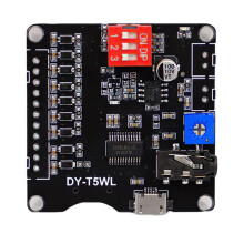 Módulo de Controle de Reprodução de MP3 com Voz de Potência 5W, Acionamento Individual, Cartão de Memória TF, Disco U, Áudio Personalizado T5Wl