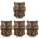 4Pièces Pendentif Bois Renard Décoratif Diffuseur Arôme Portable Café 2